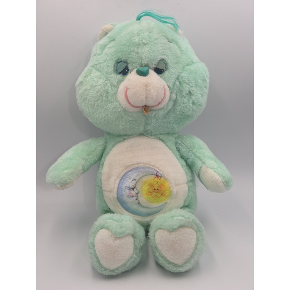 Care Bears Bedtime Bear 17" 1983 Stuffed Plush Original by Kenner Moon And Star